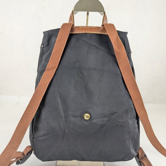 Longchamp Le Pliage Tote Bag Black Nylon Foldable Backpack - Picture 2 of 16